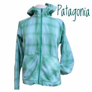 Patagonia Softshell Hooded Jacket Size M Green